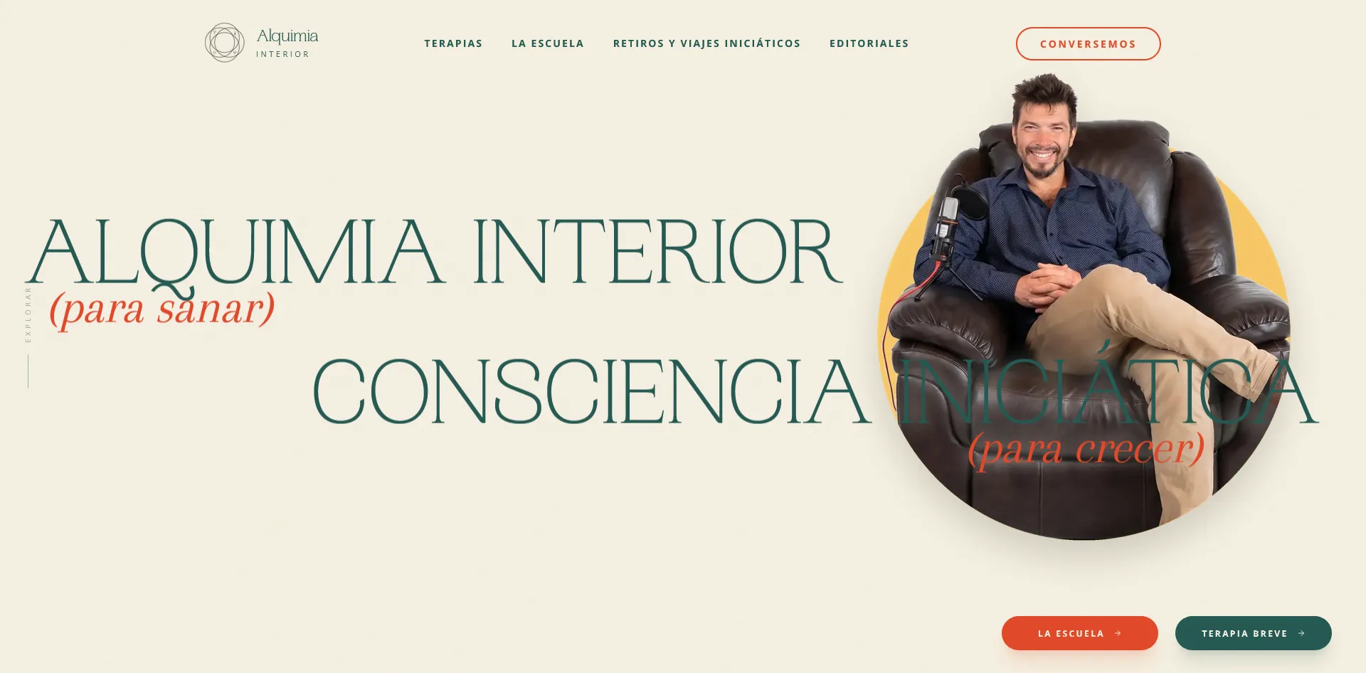 Screenshot del proyecto Alquimia Interior